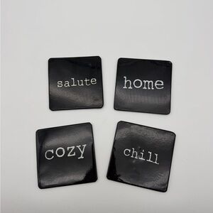 Joseph A. Collection Distressed Metal coasters with caddy